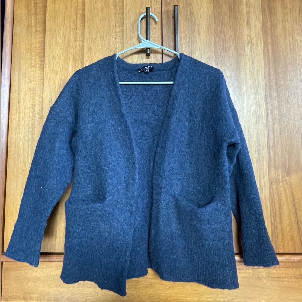 Selected Femme Women's Navy Open Front Cardigan